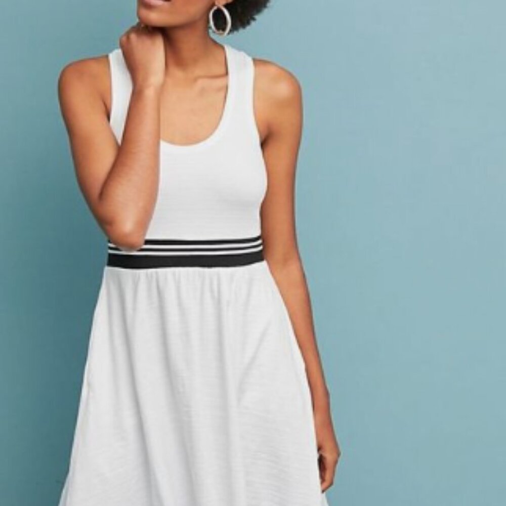Anthropologie Maeve White Lipari Dress  size MP